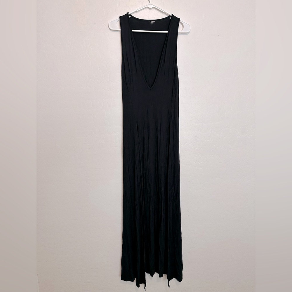 Long Length Leg Split Flowy Tank Dress